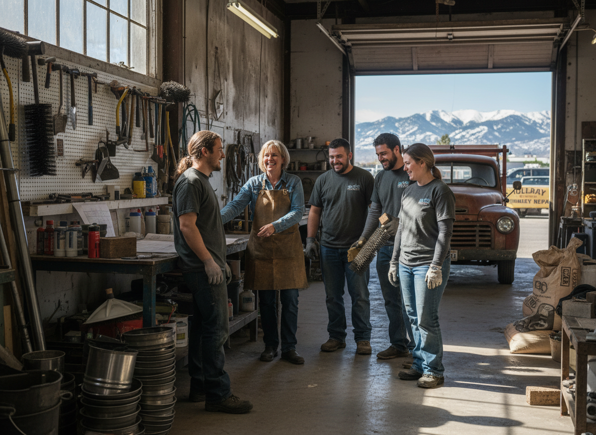 The Wintervale Bros team at work in Holladay