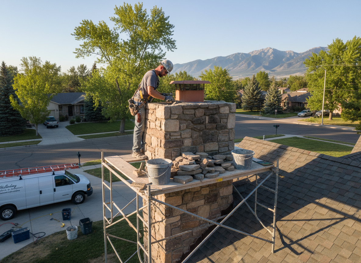 Chimney repair by Wintervale Bros in Holladay, UT