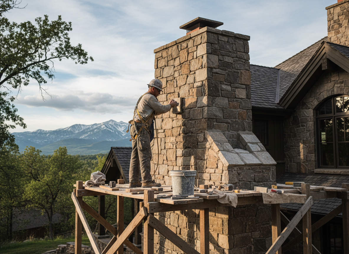 Stone Chimney Repair in Holladay, UT